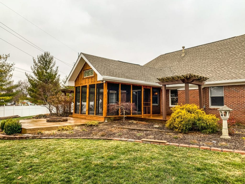 BGW Construction - Screened Porch after Trex Installation