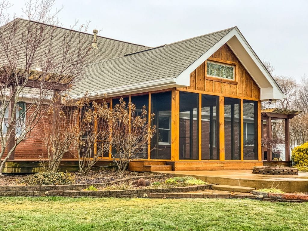 BGW Construction - Screened Porch after Trex Installation